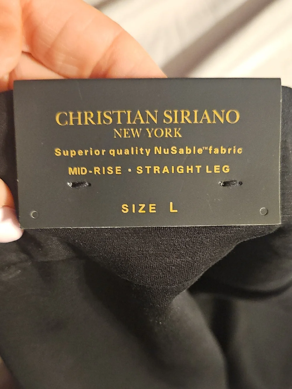 Christian Siriano Black Mid-Rise Straight Leg Pants - Picture 2 of 5